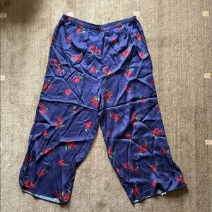 KHAITE Blue Floral Pants